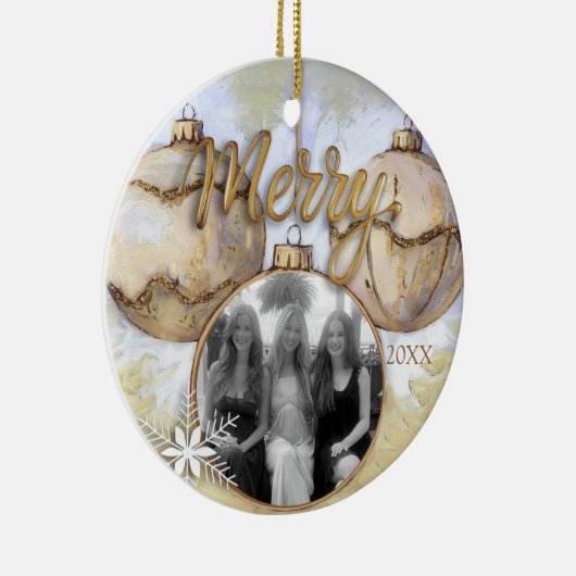 Merry Holiday Keramik Ornament (Rechts)