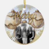 Merry Holiday Keramik Ornament (Vorne)