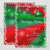 Merry Holiday Party in Rot und Grün Einladung (Vorne/Hinten)