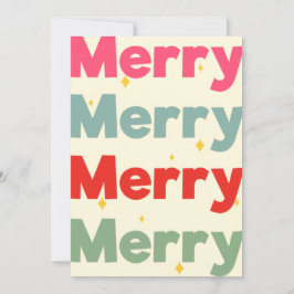 Merry Holiday Season Flat Card Feiertagskarte
