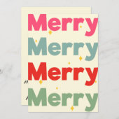 Merry Holiday Season Flat Card Feiertagskarte (Vorne/Hinten)
