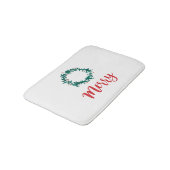 Merry Holiday Wreath Bath Mat Badematte (Schrägansicht)
