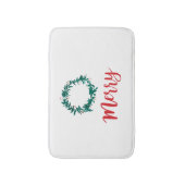 Merry Holiday Wreath Bath Mat Badematte (Vorderseite Vertikal)
