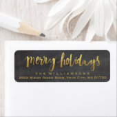 Merry Holidays Trendy Gold Script Chalkboard (Insitu)