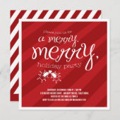 Merry Holly Berries Einladung zur Feier (Vorne/Hinten)