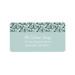 Merry Holly Days Address Label Adressaufkleber