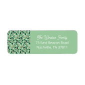 Merry Holly Days Return Address Label (Green) (Vorne)