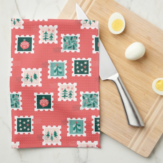 Merry Holly Days Stamps Geschirrtuch (Viertel Falte)