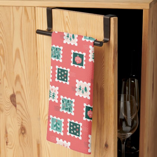 Merry Holly Days Stamps Geschirrtuch (Drittel gefaltet)