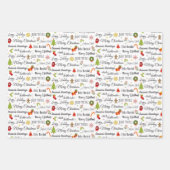 Merry Holly Wrapping Paper Set Geschenkpapier Set (Vorderseite 2)
