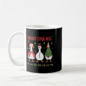 Merry Honk-mas Funny Goose Christmas Humor Kaffeetasse (Links)