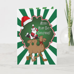 Merry Hump Day Christmas Camel Green Sternexplosio Feiertagskarte