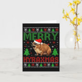 Merry Hyraxmas Vintag Hyrax Ugly Christmas Sweate Karte (Gelbe Blume)