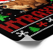 Merry Hyraxmas Vintag Hyrax Ugly Christmas Sweate Poster (Ecke)