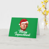 MERRY IMPEACHMENT TRUMP JOKE CHRISTMAS CARD KARTE (Gelbe Blume)