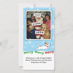 Merry Jack Russell Terrier Dog Weihnachtsfeiertag  Feiertagskarte