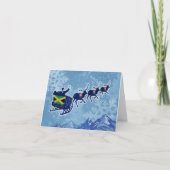 Merry Jamaica Weihnachtsflagge Weihnachtskarte Dankeskarte (Vorderseite)