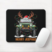 Merry Jeepmas Christmas Xmas Santa Reindeer Men Bo Mousepad (Mit Mouse)