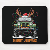 Merry Jeepmas Christmas Xmas Santa Reindeer Men Bo Mousepad (Vorne)