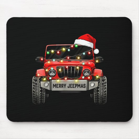 Merry Jeepmas Christmas Xmas Santa Reindeer Men Bo Mousepad (Vorne)