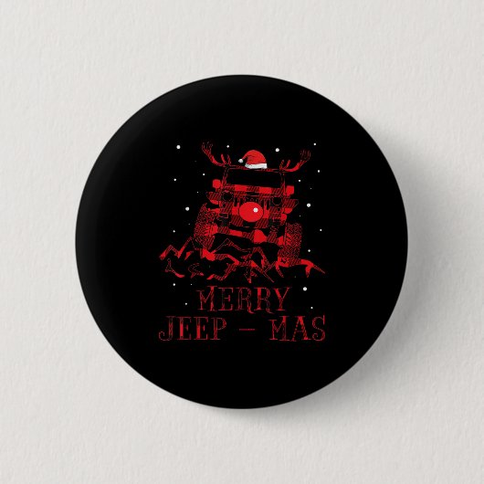 Merry Jeepmas Ugly Christmas Sweater Xmas Gift For Button (Vorderseite)