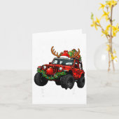 Merry Jeepmas Ugly Light Reindeer Christmas Funny Karte (Gelbe Blume)