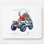 Merry Jeepmas Ugly Light Reindeer Christmas Funny Mousepad (Vorne)