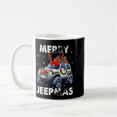 Merry Jeepmas Ugly Light Reindeer Christmas  Kaffeetasse (Links)