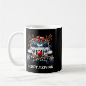 Merry Jeepmas Ugly Light Reindeer Christmas Kaffeetasse (Links)
