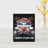 Merry Jeepmas Ugly Light Reindeer Christmas Karte (Gelbe Blume)