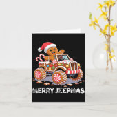 Merry Jeepmas Ugly Light Reindeer Christmas Long S Karte (Gelbe Blume)