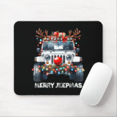 Merry Jeepmas Ugly Light Reindeer Christmas Mousepad (Mit Mouse)