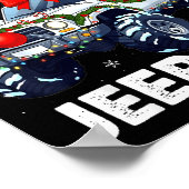 Merry Jeepmas Ugly Light Reindeer Christmas Poster (Ecke)