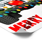 Merry Jeepmas Ugly Light Reindeer Christmas  Poster (Ecke)