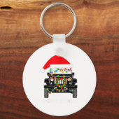 Merry Jeepmas Ugly Light Reindeer Christmas Schlüsselanhänger (Vorderseite)