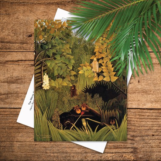 Merry Jesters Gorillas Henri Rousseau Postkarte
