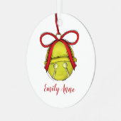 Merry Jingle Bells Fun Foto Personalisiert Ornament Aus Metall (Vorderseite links)