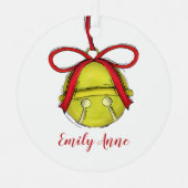 Merry Jingle Bells Fun Foto Personalisiert Ornament Aus Metall (Vorderseite)