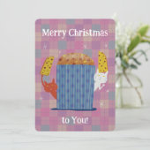 Merry Jolly Panettone! Feiertagskarte (Stehend Vorderseite)