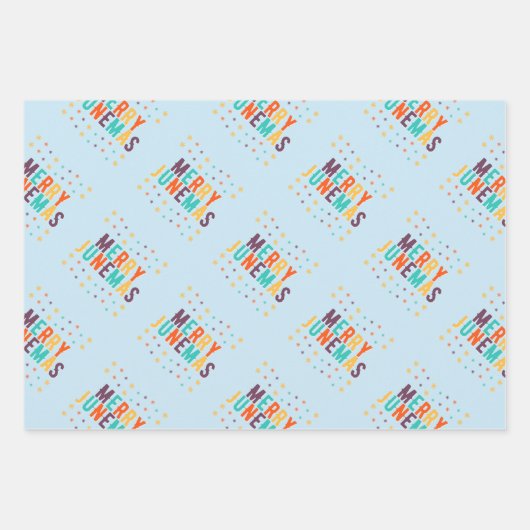 Merry Junemas Geschenkpapier Set (Vorderseite 3)