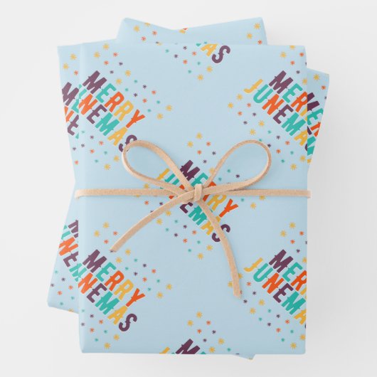 Merry Junemas Geschenkpapier Set (Beispiel)