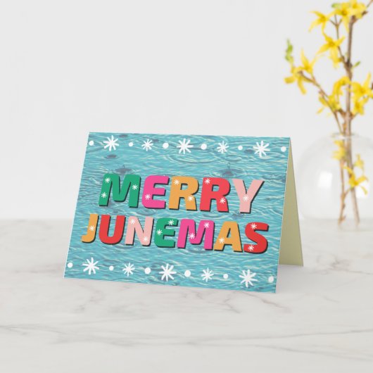 Merry Junemas Karte (Gelbe Blume)