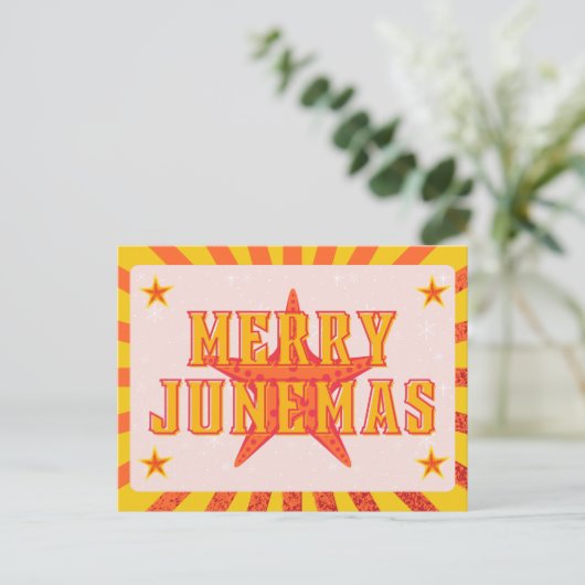 Merry Junemas Postcard Postkarte (Stehend Vorderseite)