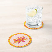 Merry Junemas Tropical Christmas Runder Pappuntersetzer (Vor Ort)