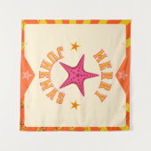 Merry Junemas Tropical Christmas Wandteppich (Vorderseite (Horizontal))