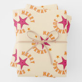 Merry Junemas tropisches Weihnachtsmuster Geschenkpapier Set (Beispiel)