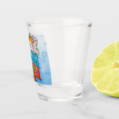 Merry Kalikimaka. Retro Weihnachten, Groovy Xmas Schnapsglas (Rechts)