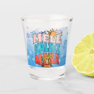 Merry Kalikimaka. Retro Weihnachten, Groovy Xmas Schnapsglas