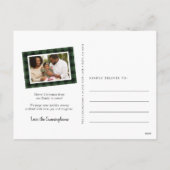 Merry Kariert Holiday Foto Collage Postkarte (Rückseite)