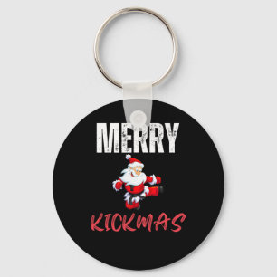Merry Kick-mas Funny Christmas Weihnachtsmann Kara Schlüsselanhänger